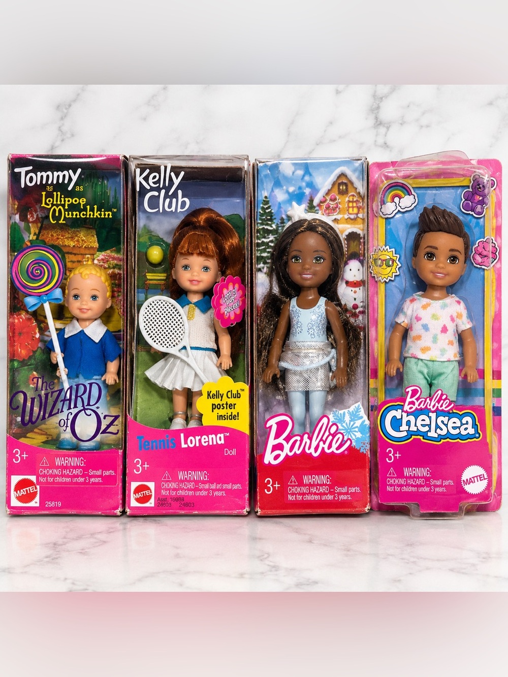 Vintage Barbie Kelly Club Doll Lot 4 Lorena Wizard Oz Tommy Chelsea NIB
